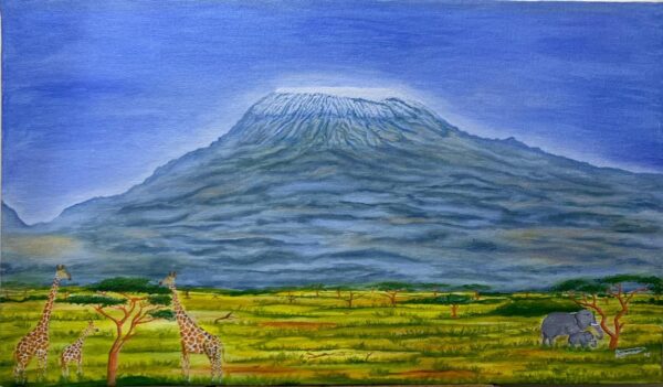 Acrylic on canvas Mlima Kilimanjaro